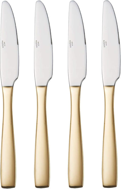 Mikasa Delano Gold Plated 20-Piece Stainless Steel Flatware Set, Service for 4