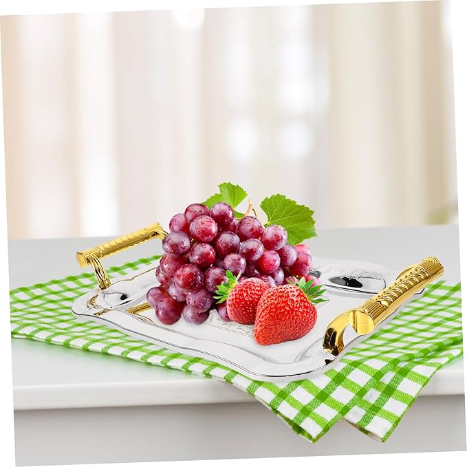 Fruit Basket Tray Serving Plate Decorative Design Steel Plate for Dry Fruits Candy