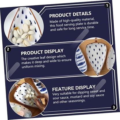ABOOFAN Ceramic Plate Food Saucer Kitchen Dish Easy Clean for Salad Snack Cereal Yogurt
