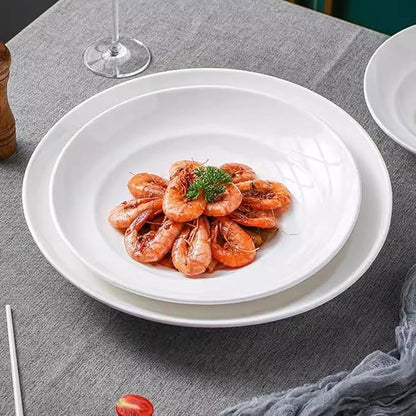 SONGCHAO Party Supplies Dish Plate Tableware Hotel Commercial Creative Cold Dish Plate Stir-fry Plate Ceramic Salad Bowl Fruit Bowl Party Plates (Size : Medium)