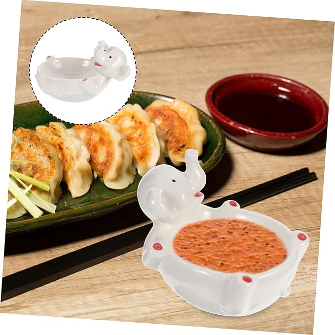 IMIKEYA Ceramic Plate Decorative Dipping Plate Ceramic Sauce Bowl Pickle Serving Dish