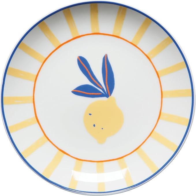 Jubilee Porcelain Tropical Appetizer Plates, Set of 4