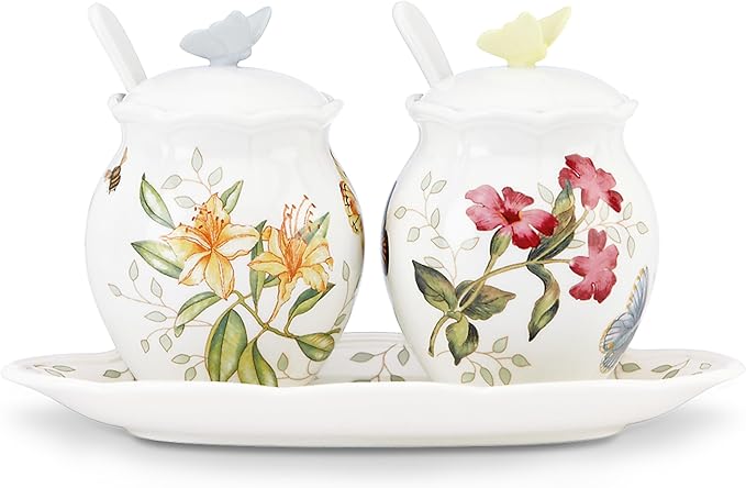 Lenox Butterfly Meadow 7-Piece Condiment Set, White -