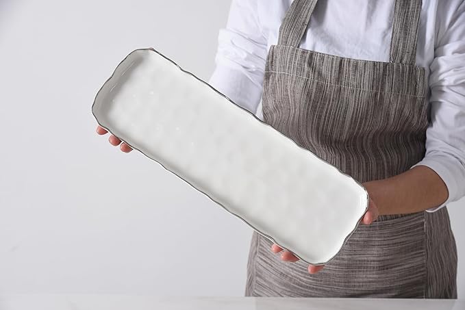 Portofino Plata, Long Rectangular Tray, 14.5" x 5" x 1"