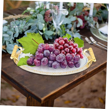 Serving Tray Elegant Snack Platter for Home Events Versatile Food Presentation Dish for Parties Weddings Housewarming More Rim Design