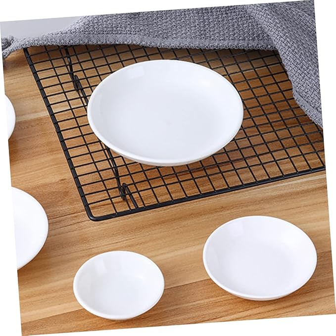 Alipis 6pcs Ceramic Condiment Dishes Set Small Sauce Serving Plates High-Temperature Resistance for Dipping Appetizers and Household Use