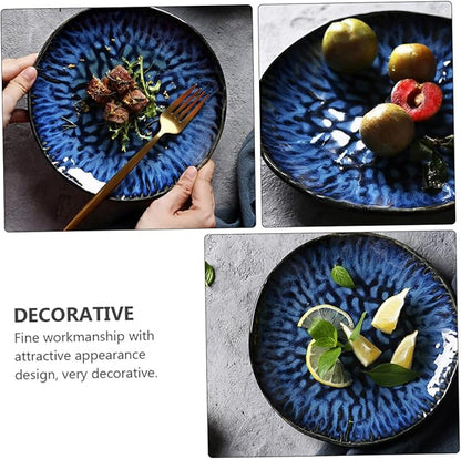 Plate,1pc Western Plate Outdoor Plates for Patio Appetizer Plates Divided Serving Tray with Lid Dish Jewelry Plate Steak Plate Party Platter Trifle Bowl with Lid Plates Ceramics