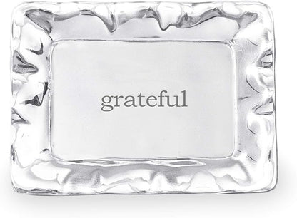 Beatriz Ball Giftables Vento Rect Engraved Tray- Grateful