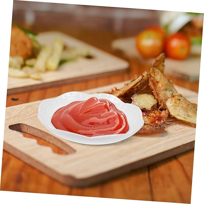 2sets Ceramic Appetizer Plates Elegant Sauce Bowls for Dipping Seasoning Dish for Home Restaurant Hotel Travel and Stylish Tableware 2pcs*2