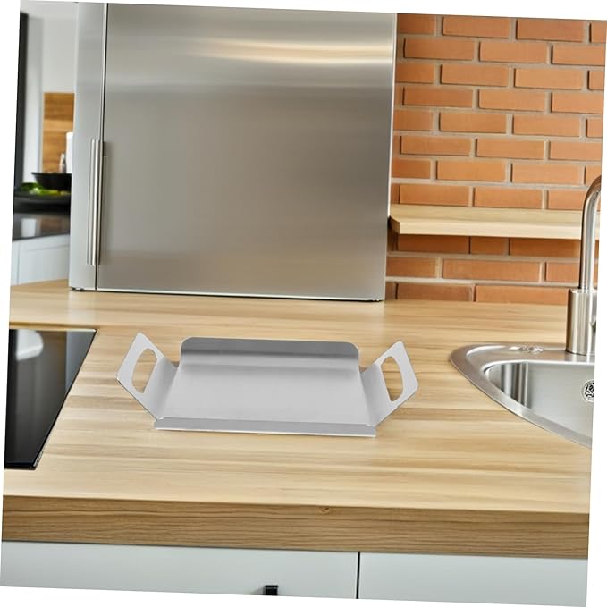 Chrome Trays for Serving Silver Trays Snack Dishes Stainless Steel Buffet Handles
