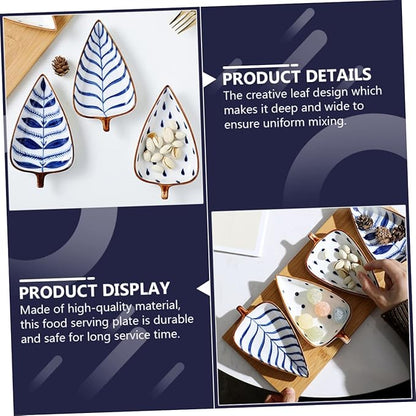 PRETYZOOM Mini Snack Dish Unique Japanese Style Appetizer Plates for Dipping Sauces Seasoning and Condiments Versatile Tableware for Home Restaurant and Entertaining