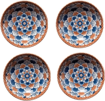 Appetizer Bowls Japanese Style Ceramic Dipping Bowls, Seasoning Dishes,Snack Plates, Applicability to Sushi, Soy Sauce, Dessert, Fruit and More. Salad Bowls (Color : B)