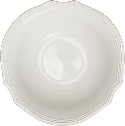 Lenox White French Perle Bead Serving Bowl, 64-Ounce
