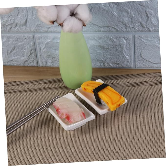 KICHOUSE 2 Pcs Pure White Ceramic Soy Sauce Tray Versatile Snack Serving Dish for Dipping Spices and Condiments Japanese Style Appetizer Plate for Everyday Use