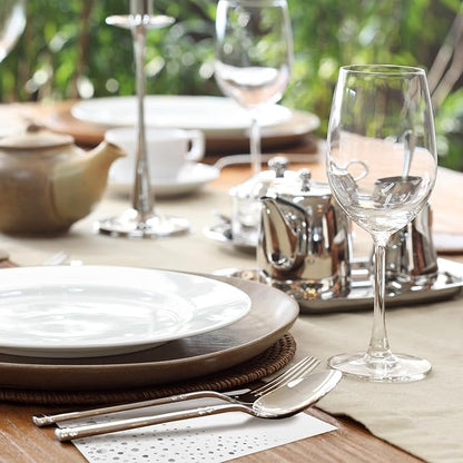Stylish White and Silver Napkins, 100 Silver Dinner Napkins, 7.5 x 4.25 Party Napkins, Disposable Dinner Napkins, 3-Ply Wedding Napkins for Reception, Fancy Paper Napkins for Dinner Party