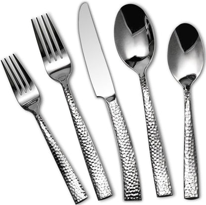 20-Piece Silverware Set, Heavy Duty Stainless Steel Flatware Set Service for 4, Cutlery Set, Mirror Finish, Dishwasher Safe
