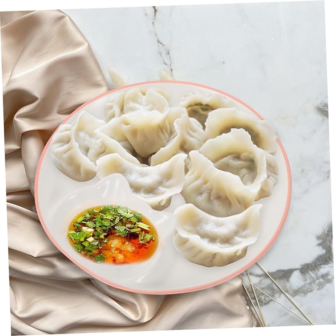 IMIKEYA 1pc Ceramic Dumpling Dish Stylish Design Multi-purpose Serving Plate for Snacks and Appetizers Easy to Lightweight for Home and Restaurants