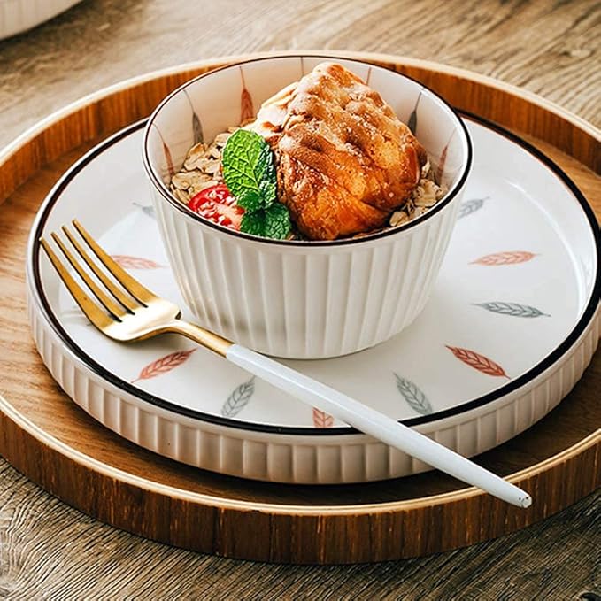 38 Pcs Dinnerware Sets,Chinese Style Porcelain Tableware Set with Plates and Bowls,White Ceramic Dinner Set for Home Kitchen and Dinning,Microwave and Dishwasher Safe(White 12pcs)