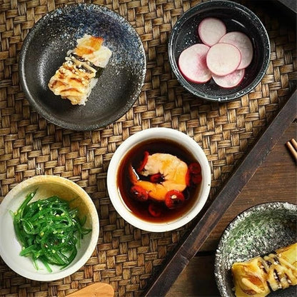 Appetizer Plates Ceramic Dipping Bowls, Small Side Dishes for Dips Appetizer Snacks Condiments for Condiment