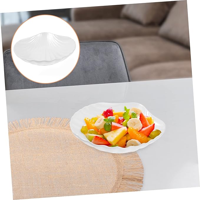 Shell Dessert Bowl Ceramic Plate Multi-use Snack Serving Dish for Parties Birthdays Decorative
