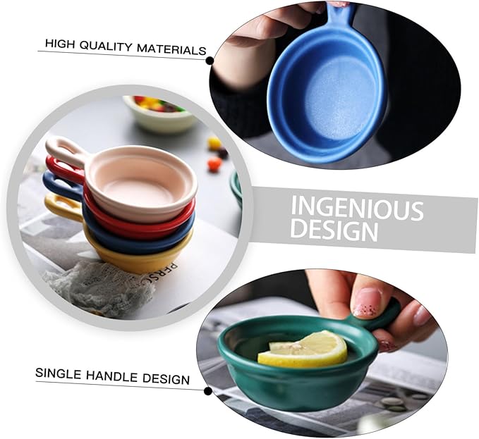 4Pcs Creative Ceramic Sauce Dishes Japanese Style Appetizer Plates for Dipping Sauces Snacks Fruits and Veggies Dessert Trays for Home and Restaurant Use