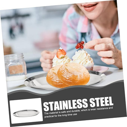 GLEAVI Stainless Steel Food Display Tray Creative Snack Serving Platter for Parties Weddings and Events Metal Towel Tray Easy to Clean