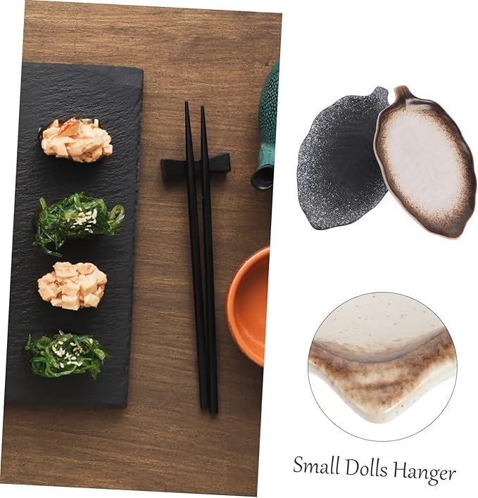 2pcs Banana Leaf Plate Ceramic Seasoning Dish Household Dipping Bowl Snack Plate Dessert Tray Versatile