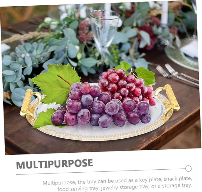 Healifty Multipurpose Trinket Dish Dessert Tray Restaurant Serving Tray for Entertaining