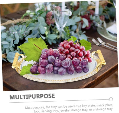 Healifty Multipurpose Trinket Dish Dessert Tray Restaurant Serving Tray for Entertaining