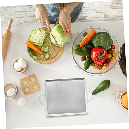 Zerodeko Metal Serving Tray for Vermicelli Steaming Dish for Home Kitchens Restaurants and Hotels Easy to Clean with Smooth Surface Authentic Guangdong