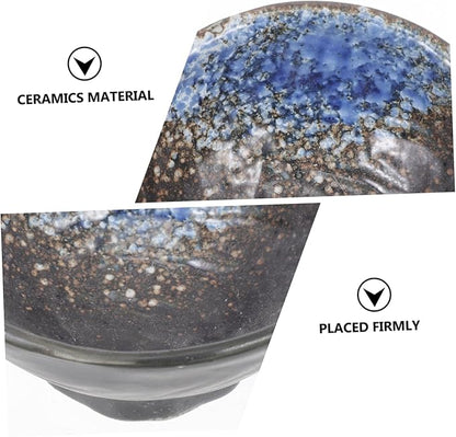 LIFKOME 4pcs Dipping Plates Ceramic Seasoning Dishes Sauce Holders for Restaurants Homes