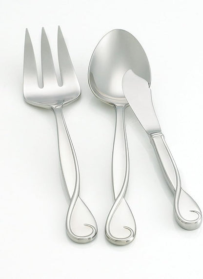 Kate Spade New York Women's Belle Boulevard Serving 3 Piece Set Silver Flatware