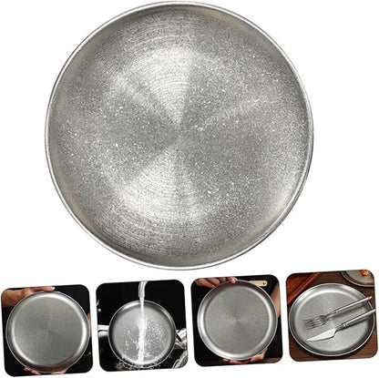 Mobestech Roast Meat Plate Bbq Serving Tray Stainless Steel Lightweight Compact Easy to Store