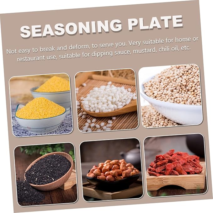 Alipis Small Crude Pottery Dipping Sauce Dish Decorative Individual Condiment Plate for Sushi and Appetizers Rustic Kitchen Tableware for Entertaining