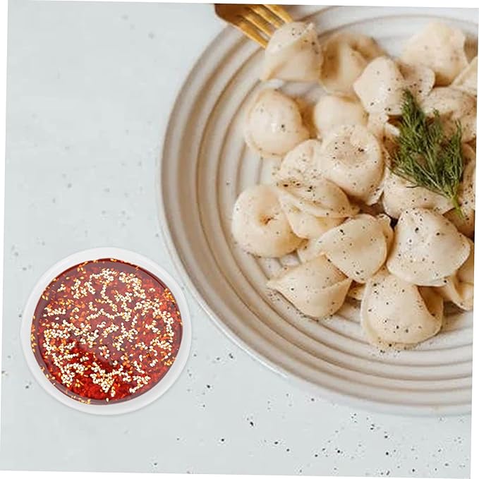 PRETYZOOM 3pcs Ceramic Dip Dish Condiment Plates for Sauces Vinegar and Appetizers Creative Flavored Sauce Bowls for Dipping Serving and Table Decoration