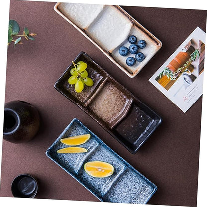 ABOOFAN Home Use Ceramic Seasoning Dish Appetizer Plates Mocha Color Flavor Dish for Sauces Condiments and Snacks for Home Restaurants and Catering