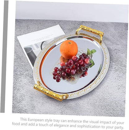 Serving Tray Elegant Snack Platter for Home Events Versatile Food Presentation Dish for Parties Weddings Housewarming More Rim Design