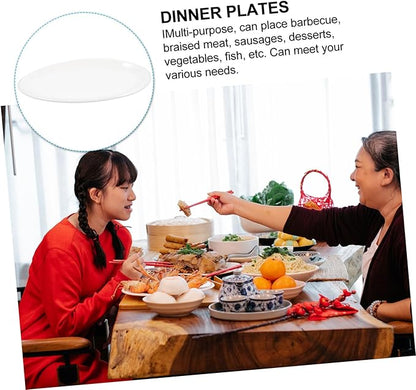 Alipis Household Serving Plate Ceramic Steamed Dinnerware for Fish Steak and Cake Sturdy - Platter for Housewarming and Entertaining