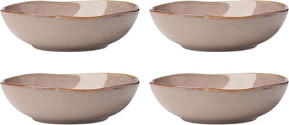 Oneida 899212 Organic Shades Clay Pasta Bowls, Set Of 4, Service For 4