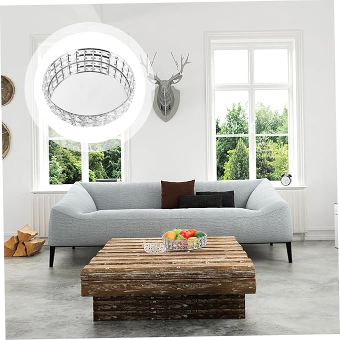 Decorative Tray Round Serving Tray Mirror for Home Decorative Round Platter Silver