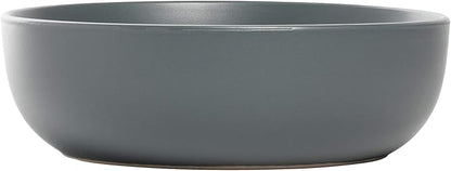 10 Strawberry Street Wazee Matte Coupe Dinnerware, Bowl, Charcoal, Set of 6