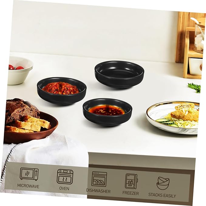 Garneck 6pcs Japanese Ceramic Dipping Dishes for Sauces Sushi and Snacks Versatile Appetizer Plates Dishwasher to Clean