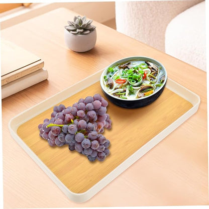 Multi Function Skid and Dessert Tray Wear Resistant Household Fruit Plate for Snacks Candies Chocolates and Tea Cups Medium Japanese Style Serving Tray for Parties and Family Use