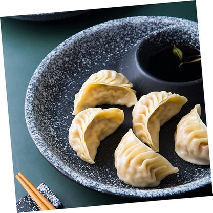 Round Ceramic Plate Serving Bowl Dipping Sauce Cup for Party and Dinner