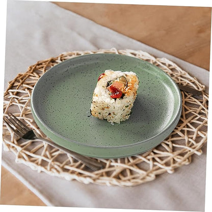 Healifty Vintage Ceramic Food Plate Unique Appetizer Dish for Sushi and Salad Stylish Kitchen Supply for Parties and Daily Use Eye Catching Design