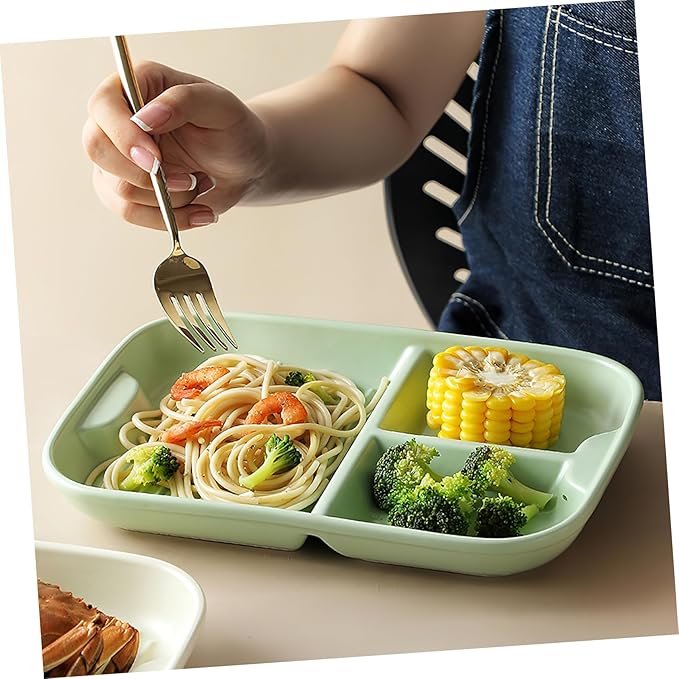 Unomor Ceramic Divided Plates Food Storage Plate with Compartment Design for Appetizers Snacks and Desserts Elegant Serving Tray for Home and Entertaining
