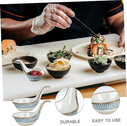 2Pcs Seasoning Sauce Plate Creative Dipping Dish for Appetizers Modern Tableware Bowls for Home Restaurant and Hotel Use
