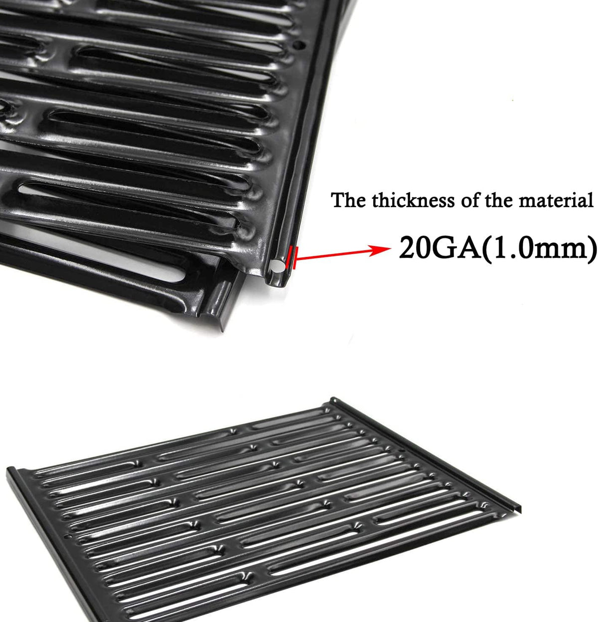 PG521 (2-Pack) 15" Porcelain Steel Cooking Grid Grates for Weber Genesis Silver A, Spirit E200,Spirit 500,Spirit 210 (2007-2012) Gas Grills, 7521 65905 7522 7523 65904