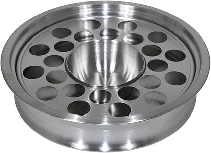 Communion Tray | Holy Stackable Cup Trays for Churches | Portable Communion Tray with 24 Holes Disk | Stainless Steel – Satin (Matte) Finish