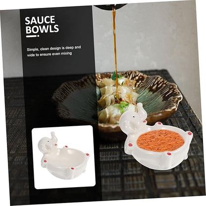 Ceramic Sauce Bowl Multi-function Seasoning Plate Condiment Tray for Pickle Serving and Decorative Tableware Appetizer Dish for Home and Restaurant Use